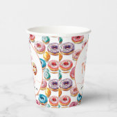 2歳の誕生日お祝いにぴったりな「Two Sweet Donuts」デザイン 紙コップ (右)