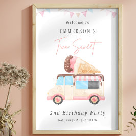 2歳の誕生日お祝いに アイスクリーム トラック ポスター