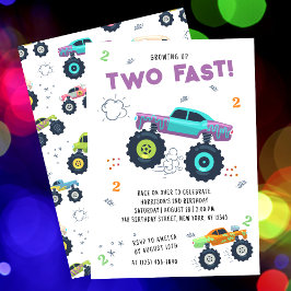 2歳の誕生日におすすめのモンスターカートラック 招待状