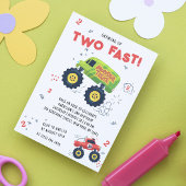2歳の誕生日におすすめのモンスターカートラック 招待状