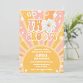 2歳の誕生日におすすめのレトロなバースデー招待状 招待状 (スタンド正面)