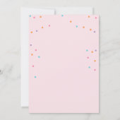 2歳の誕生日におすすめの虹色のケーキの招待状 招待状 (裏面)