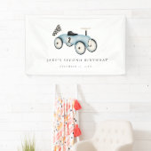 2歳の誕生日にレースカーに乗る 横断幕 (インサイチュ)