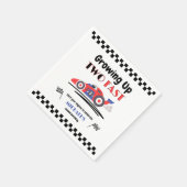 2歳の誕生日に赤い高速レースカー2台を育てる スタンダードカクテルナプキン (角)