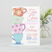 2歳の誕生日のお茶パーティー 招待状 (スタンド正面)