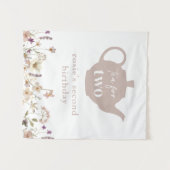 2歳の誕生日のお茶フローラ タペストリー (正面(横))