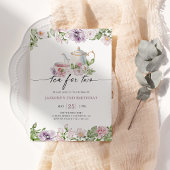 2歳の誕生日のお茶フローラ 招待状