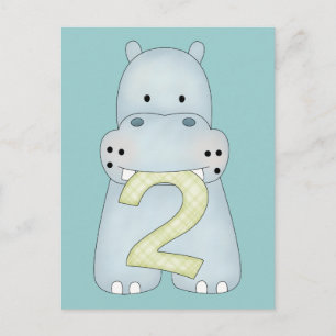 2歳の誕生日のヒッポ ポストカード