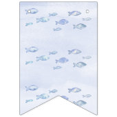 2歳の誕生日の幼児の海の魚のバンキングバナー バンティングフラッグ (第1の旗)