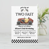 2歳の誕生日の招待、2歳の誕生日招待状 招待状 (スタンド正面)