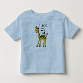 2歳の誕生日の男の子/女（キリン） トドラーTシャツ