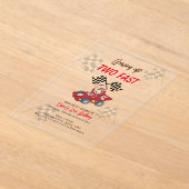 2歳の誕生日を早く迎える アクリル招待状 (レイダウン)