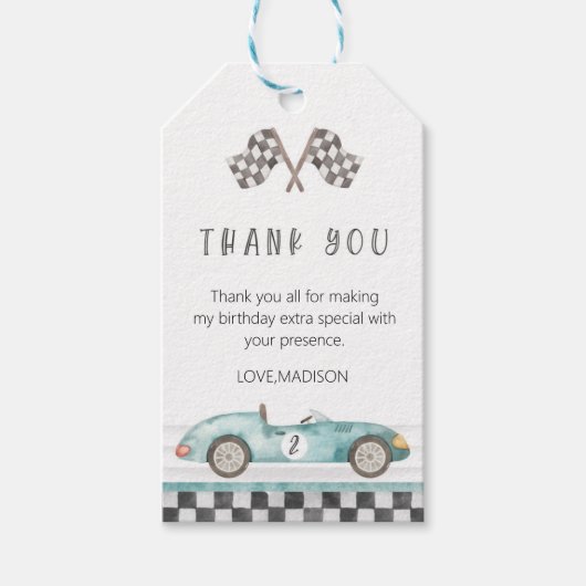 2歳の誕生日を早く迎える ギフトタグ (正面)