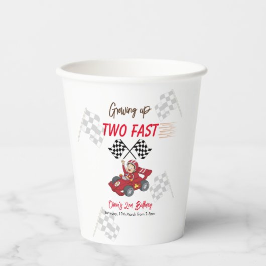 2歳の誕生日を早く迎える 紙コップ (正面)