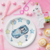 2歳の誕生日を盛り上げるレーシングカーブラザーズの紙皿 ペーパープレート (パーティー)