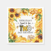 2歳の誕生日を迎えるフローラは甘い スタンダードカクテルナプキン (正面)