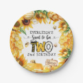 2歳の誕生日を迎えるフローラは甘い ペーパープレート (正面)