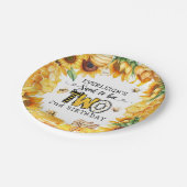 2歳の誕生日を迎えるフローラは甘い ペーパープレート (アングル)