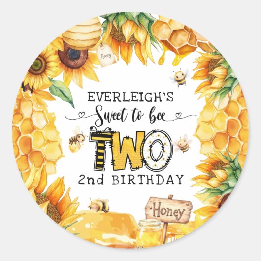 2歳の誕生日を迎えるフローラは甘い ラウンドシール (正面)