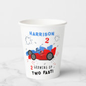 2歳の誕生日を迎える子供向け高速レーシングカー 紙コップ (正面)