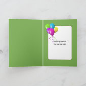 2歳の誕生日を迎える漫画キリン カード (内部)