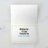 2歳の誕生日を迎える男の子ツインズアニメかわいい カード (内部)