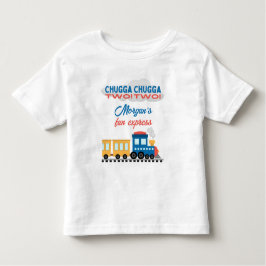 2歳の誕生日カラフルなアニメ電車 トドラーTシャツ