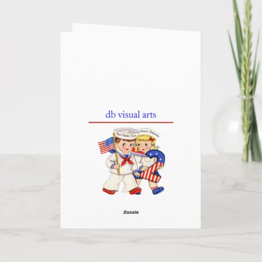 2歳の誕生日カード カード (裏面)