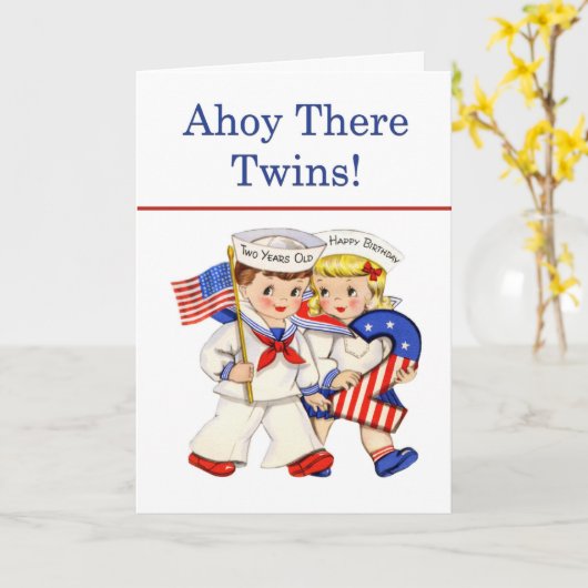 2歳の誕生日カード カード (黄色い花)