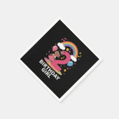 2歳の誕生日ガールカワイイ2歳の誕生日 スタンダードカクテルナプキン (角)