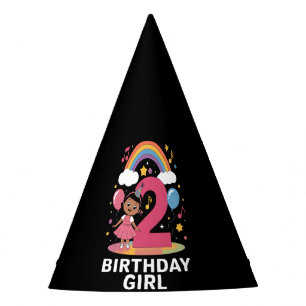 2歳の誕生日ガールカワイイ2歳の誕生日 パーティーハット