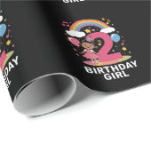 2歳の誕生日ガールカワイイ2歳の誕生日 ラッピングペーパー (ロールコーナー)