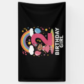 2歳の誕生日ガールカワイイ2歳の誕生日 横断幕 (縦)