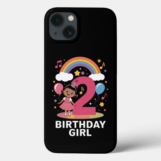 2歳の誕生日ガールカワイイ2歳の誕生日 Case-Mate iPhoneケース (裏面)