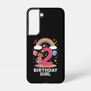 2歳の誕生日ガールカワイイ2歳の誕生日 SAMSUNG GALAXY S22ケース