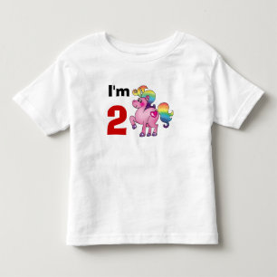2歳の誕生日ガールギフト( unicorn pony ) トドラーTシャツ