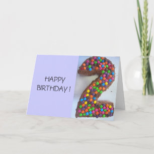 2歳の誕生日ケーキ カード