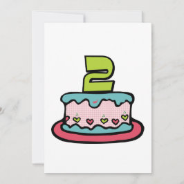 2歳の誕生日ケーキ カード