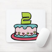 2歳の誕生日ケーキ マウスパッド (マウス)