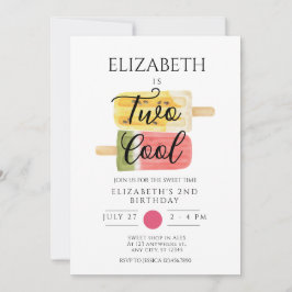 2歳の誕生日サマーポップシクルアイスパーティー 招待状