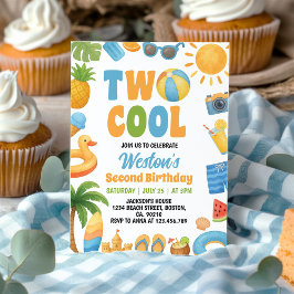 2歳の誕生日サマー・ビーチパーティー 招待状