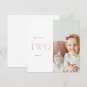 2歳の誕生日サンキューカード (正面/裏面)