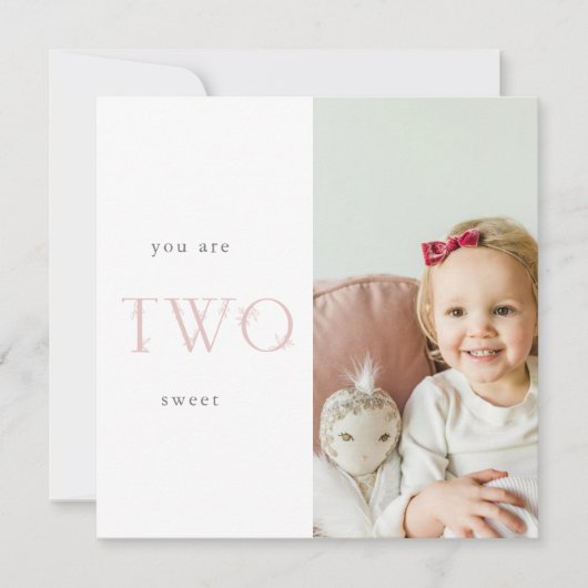 2歳の誕生日サンキューカード (正面)