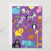 2歳の誕生日パーティの招待状を動物園で2歳 招待状 (裏面)