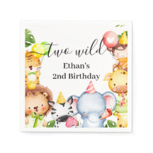 2歳の誕生日パーティーにぴったりな2匹の野生のジャングルサファリ動物