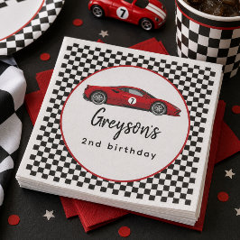 2歳の誕生日パーティーに!レーシングカーブラザーズ スタンダードカクテルナプキン