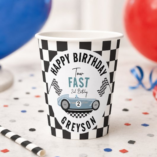 2歳の誕生日パーティーに!レーシングカーブラザーズ 紙コップ