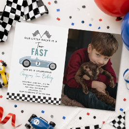 2歳の誕生日パーティーに！レーシングカーブラザー 招待状