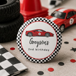 2歳の誕生日パーティーに!レーシングカーブーイ 缶バッジ