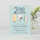 2歳の誕生日パーティーの楽しい招待状 誕生日 招待状 (スタンド正面)